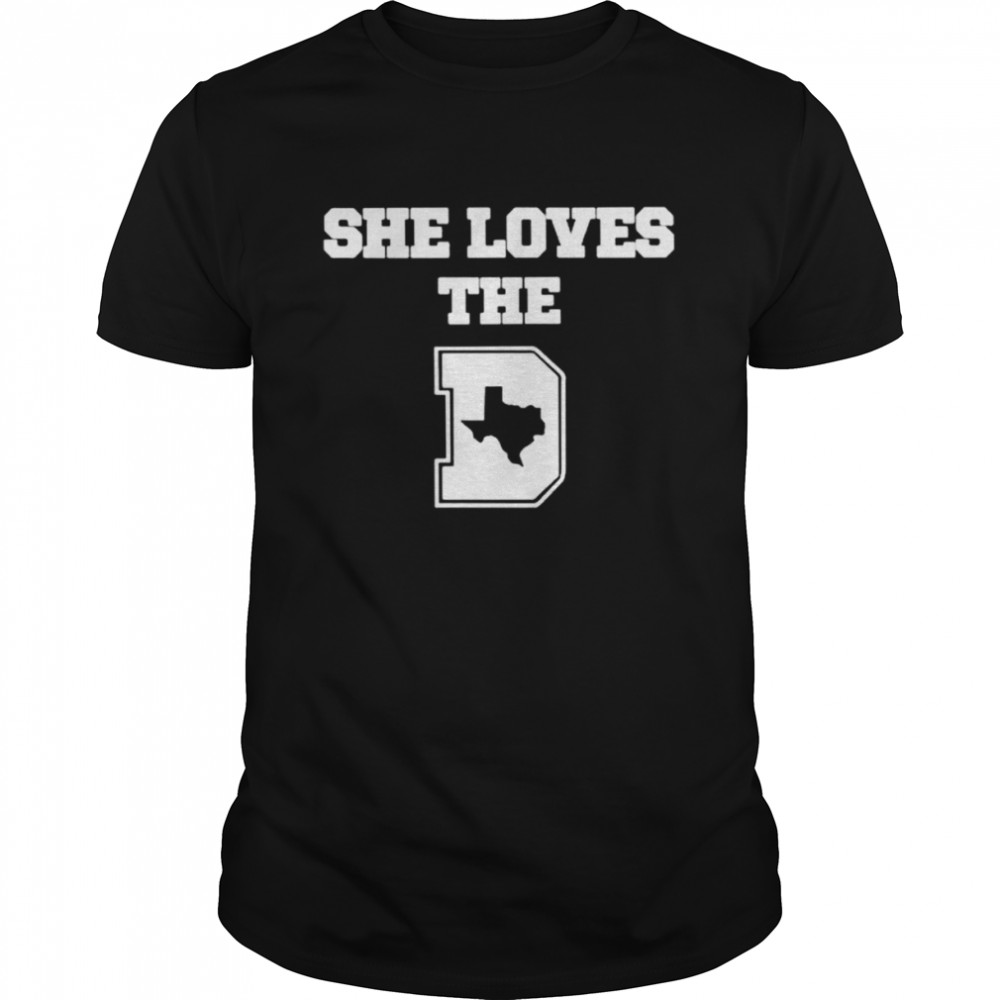 She loves the Dallas Cowboys Texas map shirt