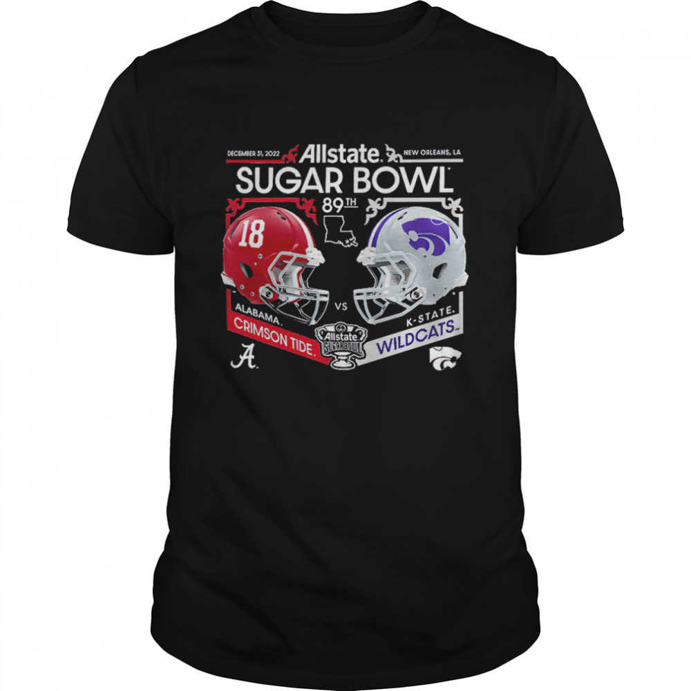 Crimson Tide vs Wildcats 89th allstate sugar bowl shirt