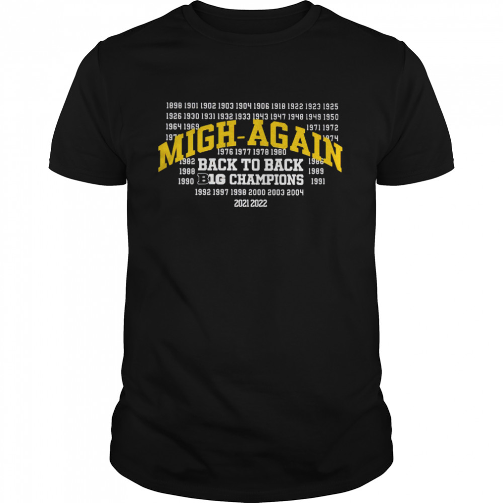 Migh again back to back big champions 2021 2022 shirt