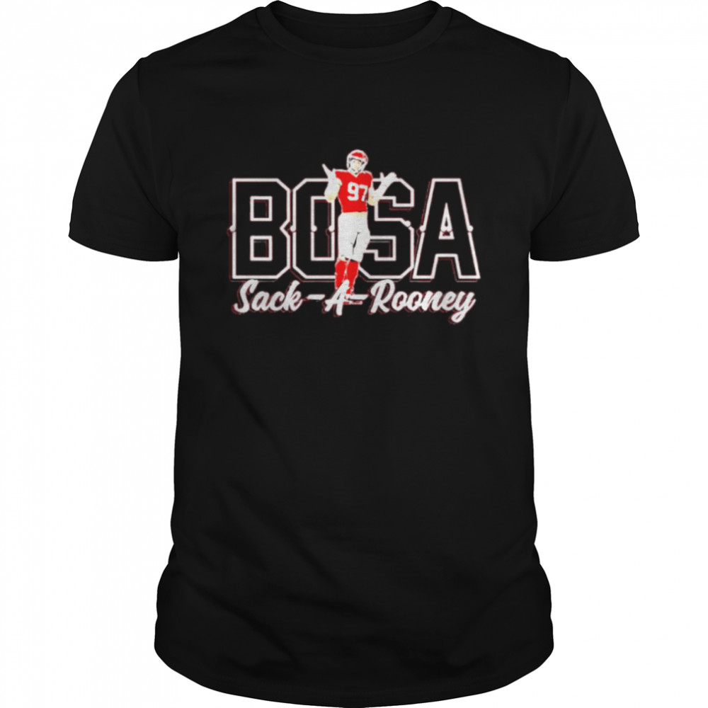 nick Bosa sack a rooney San Francisco 49ers shirt