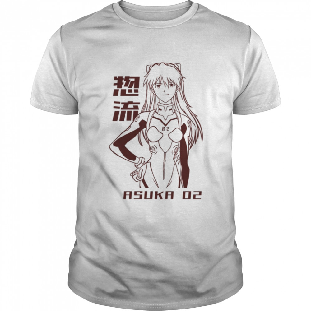 Number 02 Neon Genesis Evangelion Asuka Langley shirt