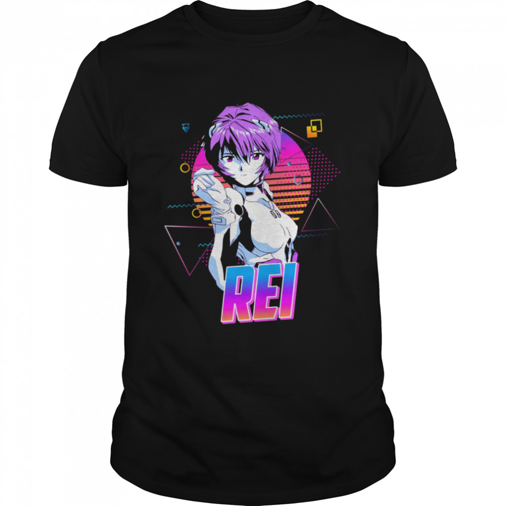 Retro Art Neon Genesis Evangelion Rei Ayanami shirt