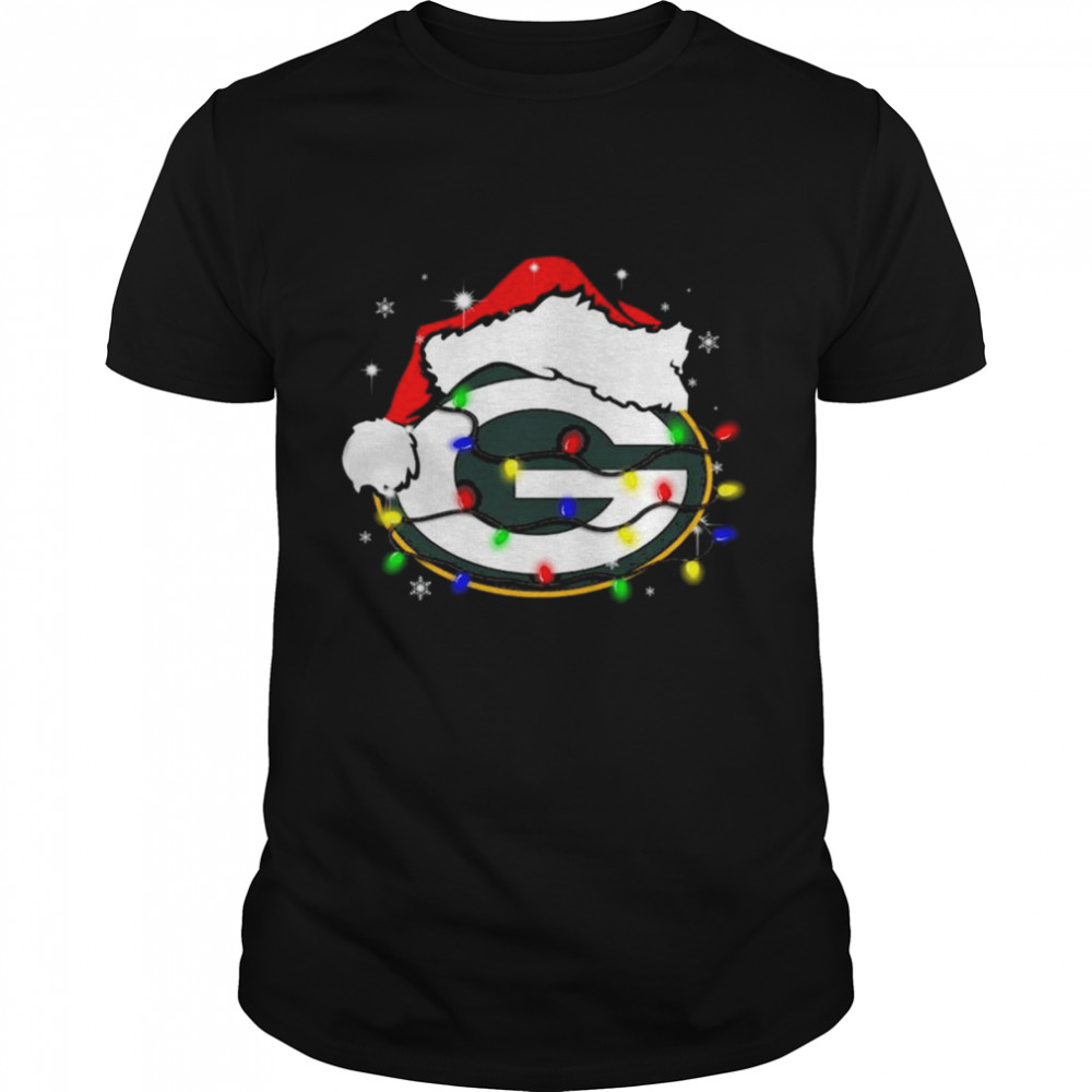 Santa Green Bay Packers Logo Lights Christmas shirt