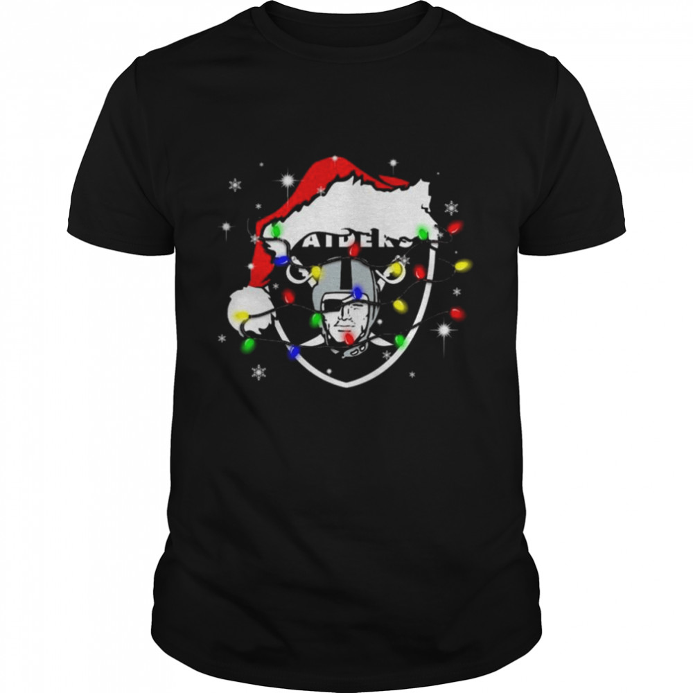 Santa Las Vegas Raiders Logo Lights Christmas shirt