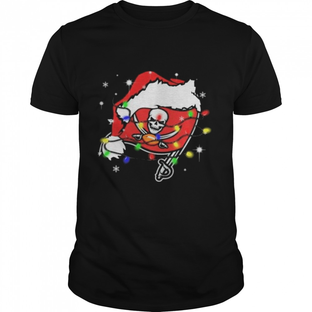 Santa Tampa Bay Buccaneers Logo Lights Christmas Shirt