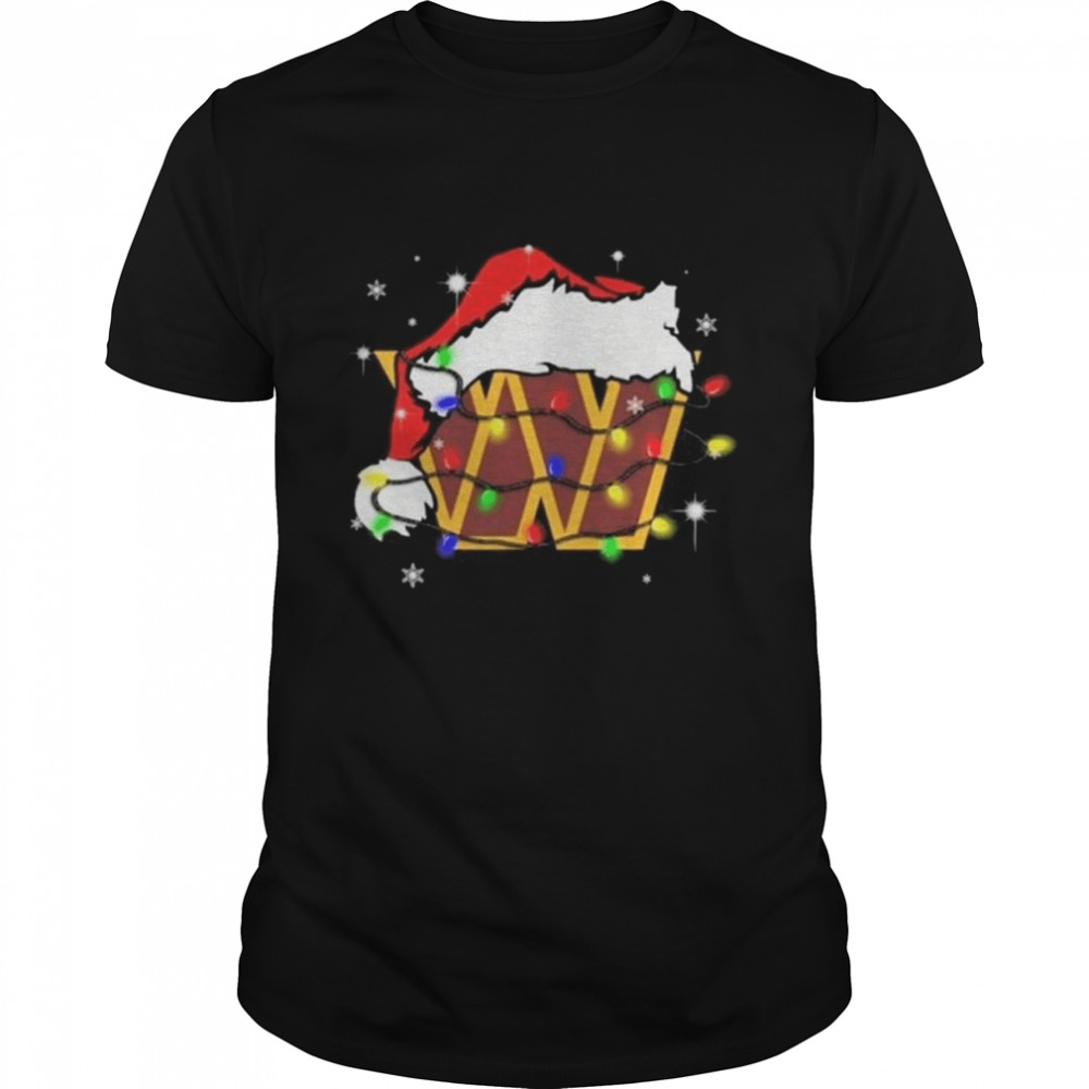 Santa Washington Commanders Logo Lights Christmas Shirt