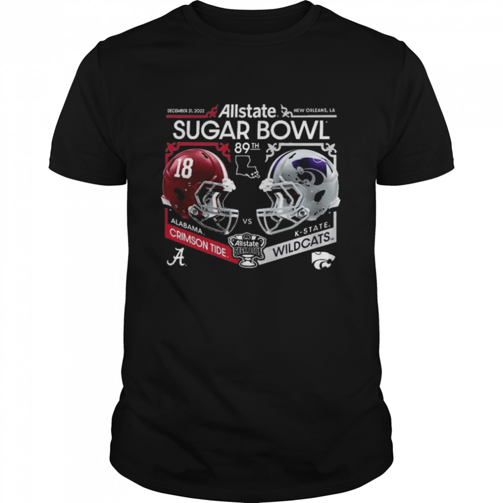 Alabama vs K-state 2022 Allstate Sugar Bowl 89th Hemet Matchup shirt