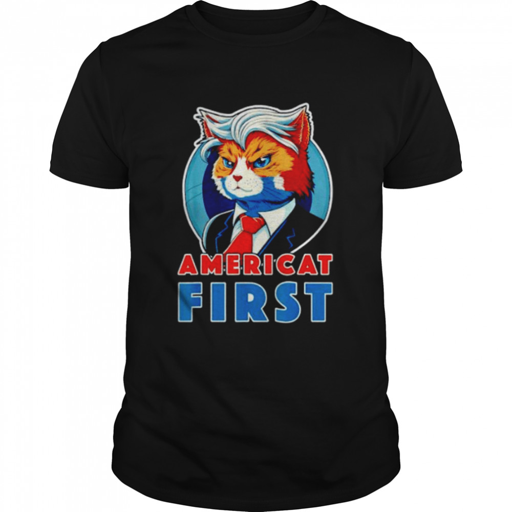 americat first cat shirt