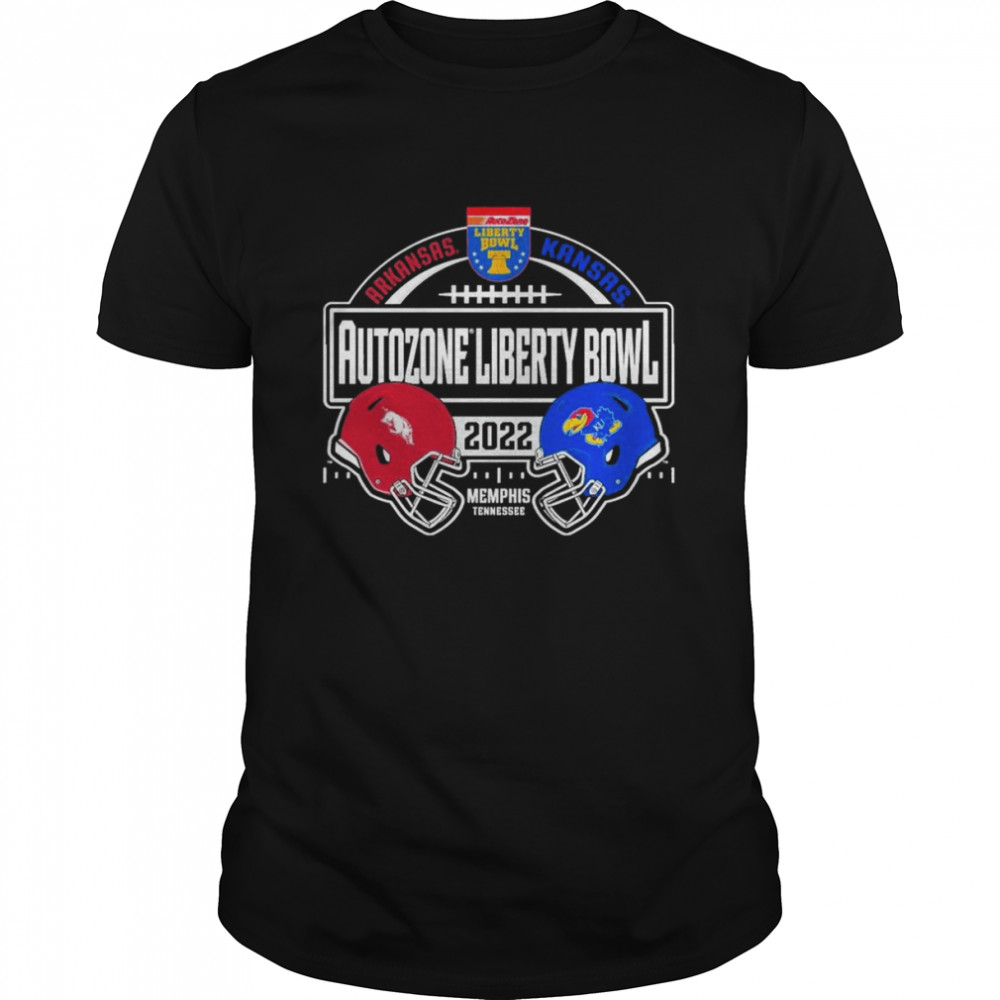 Arkansas Razorbacks Vs Kansas Jayhawks 2022 Liberty Bowl Match-up Shirt