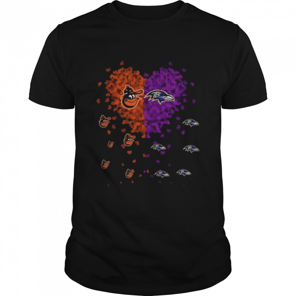 Baltimore Ravens and Baltimore Orioles Hearts 2022 shirt