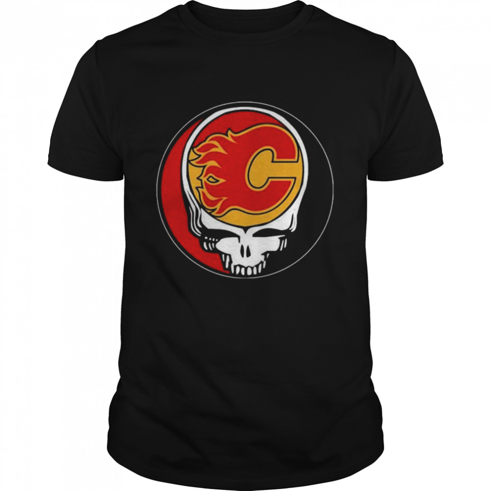 Calgary Flames Grateful Dead Steal Your Face Hockey NHL Shirt