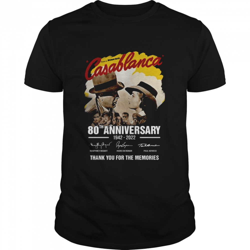 Casablanca Marble Rye 80th Anniversary 1942-2022 shirt