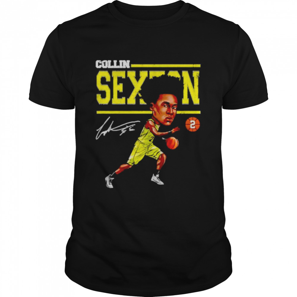 collin Sexton Utah Jazz signature cartoon shirt