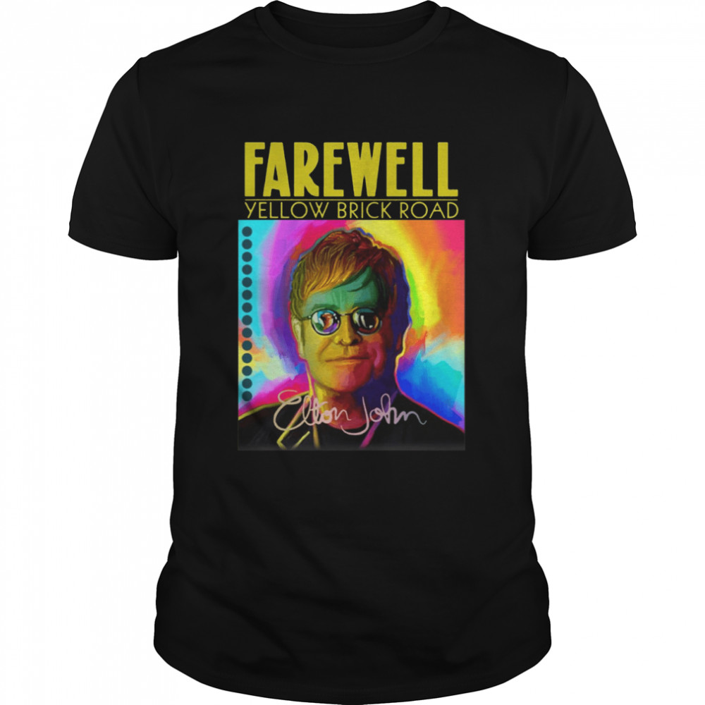 Elton John Farewell Tour Yellow Brick Road Colored Fanmade shirt