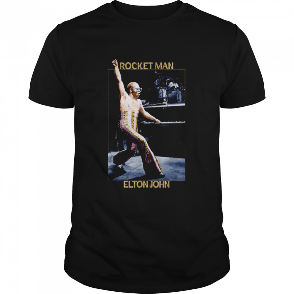 Elton John Simple Funny Rocket Man Outfit Photographic shirt