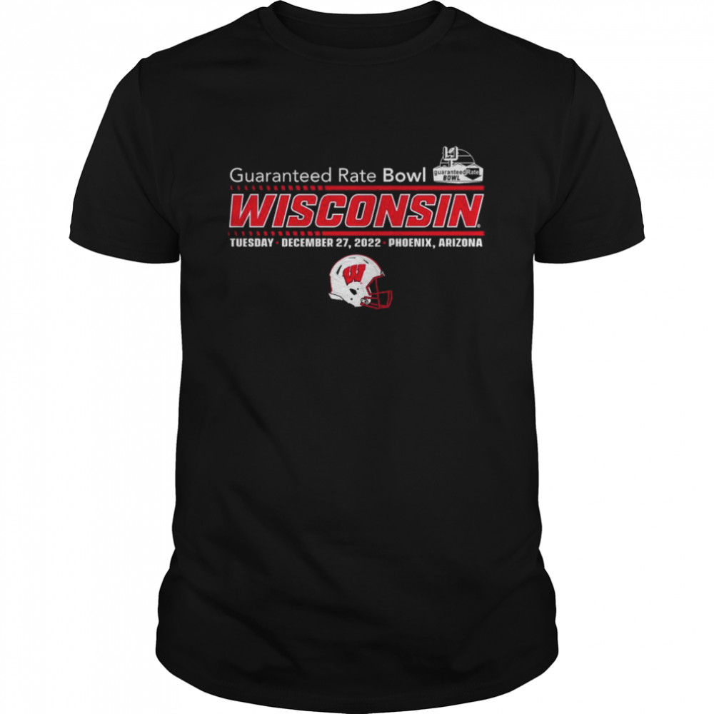 Guaranteed Rate Bowl 2022 Wisconsin Badgers Helmet shirt