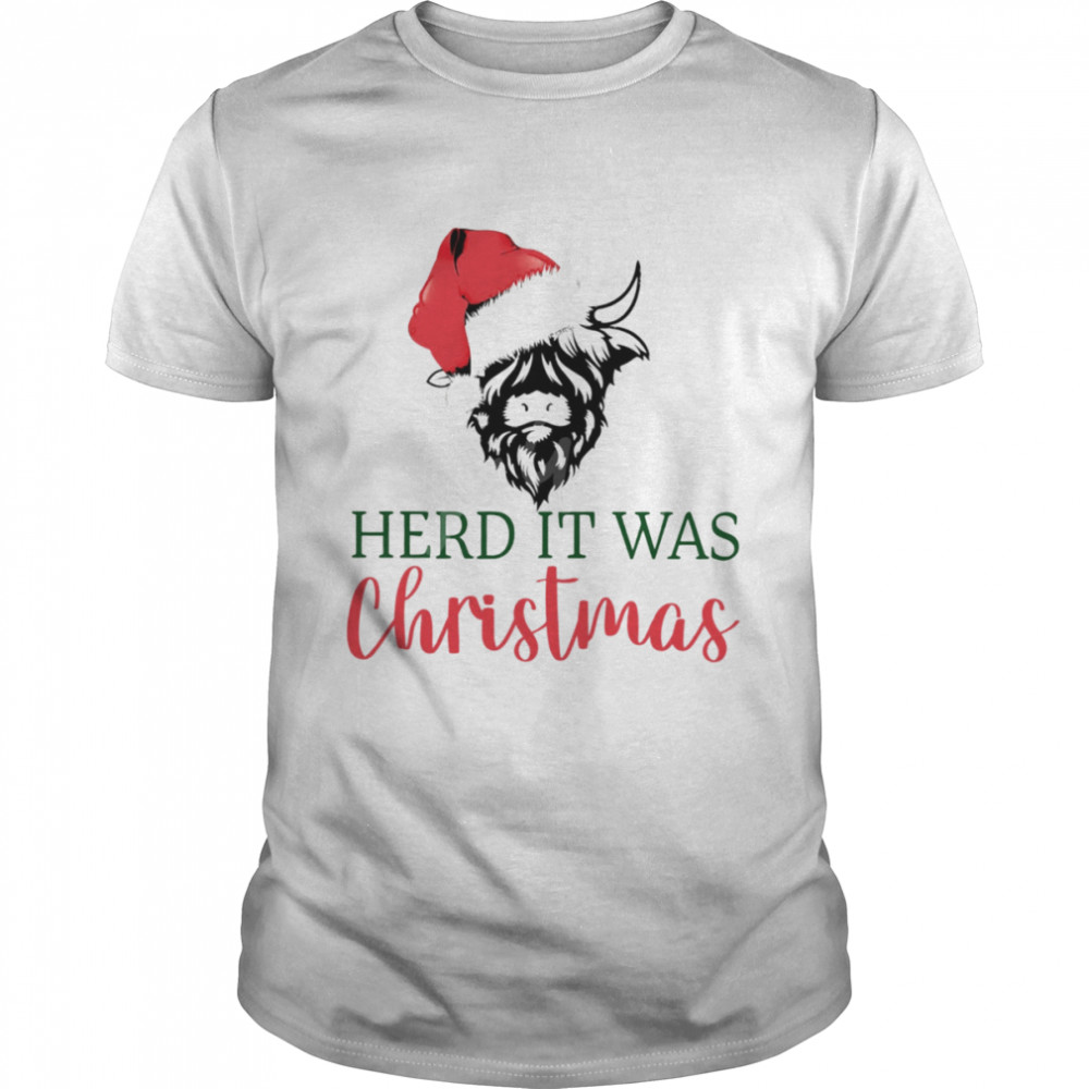 Herd It Was Christmas Christmas Cows Sweatshirt