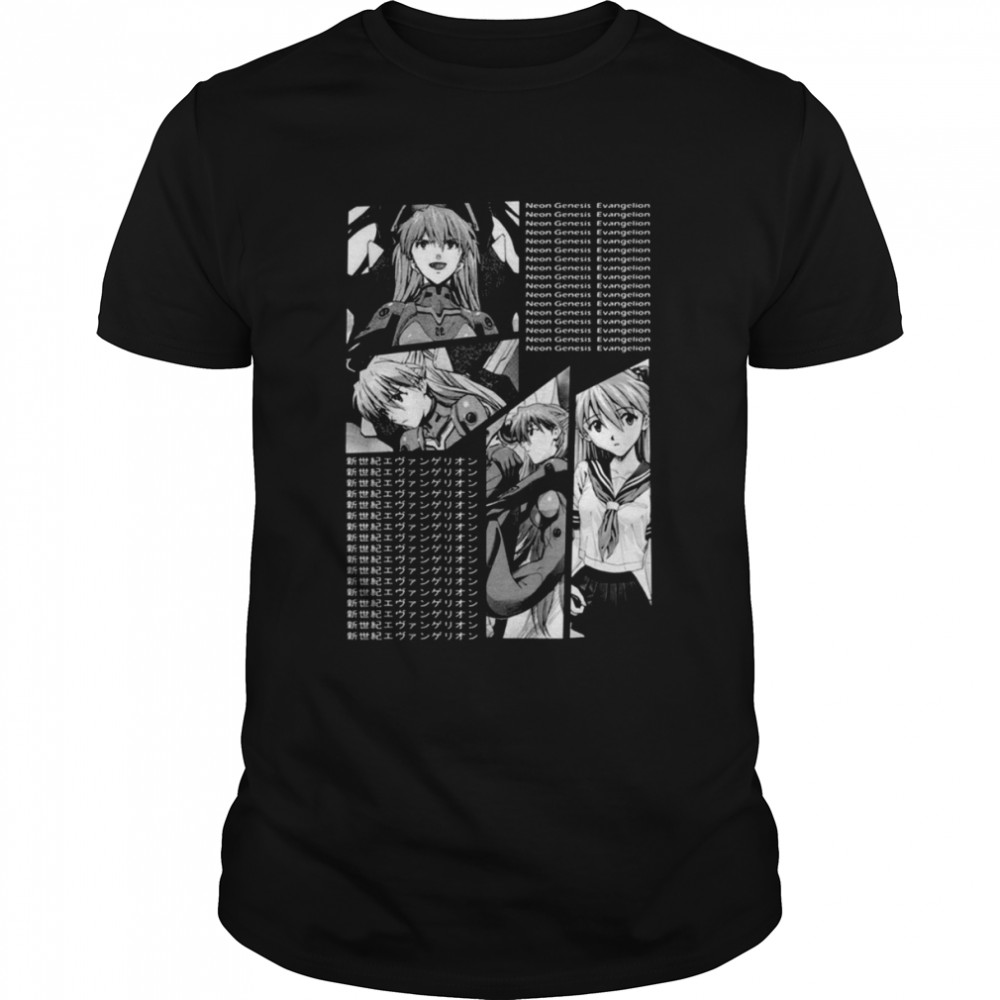 Manga Charac Asuka Langley Soryu Neon Genesis Evangelion Panel Design shirt