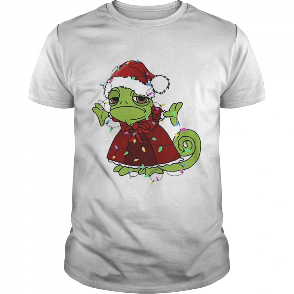 Santa Pascal Tangled Christmas Lights T-shirt