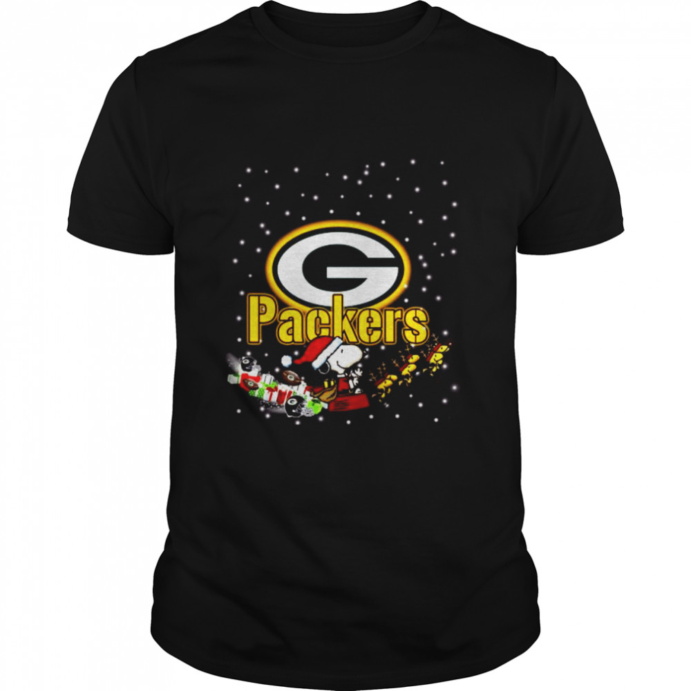 Santa Snoopy Riders Woodstock Merry Christmas Green Bay Packers 2022 Shirt