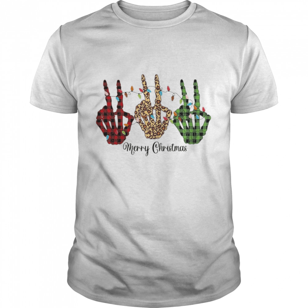 Skeleton Hand Christmas Lights Shirt