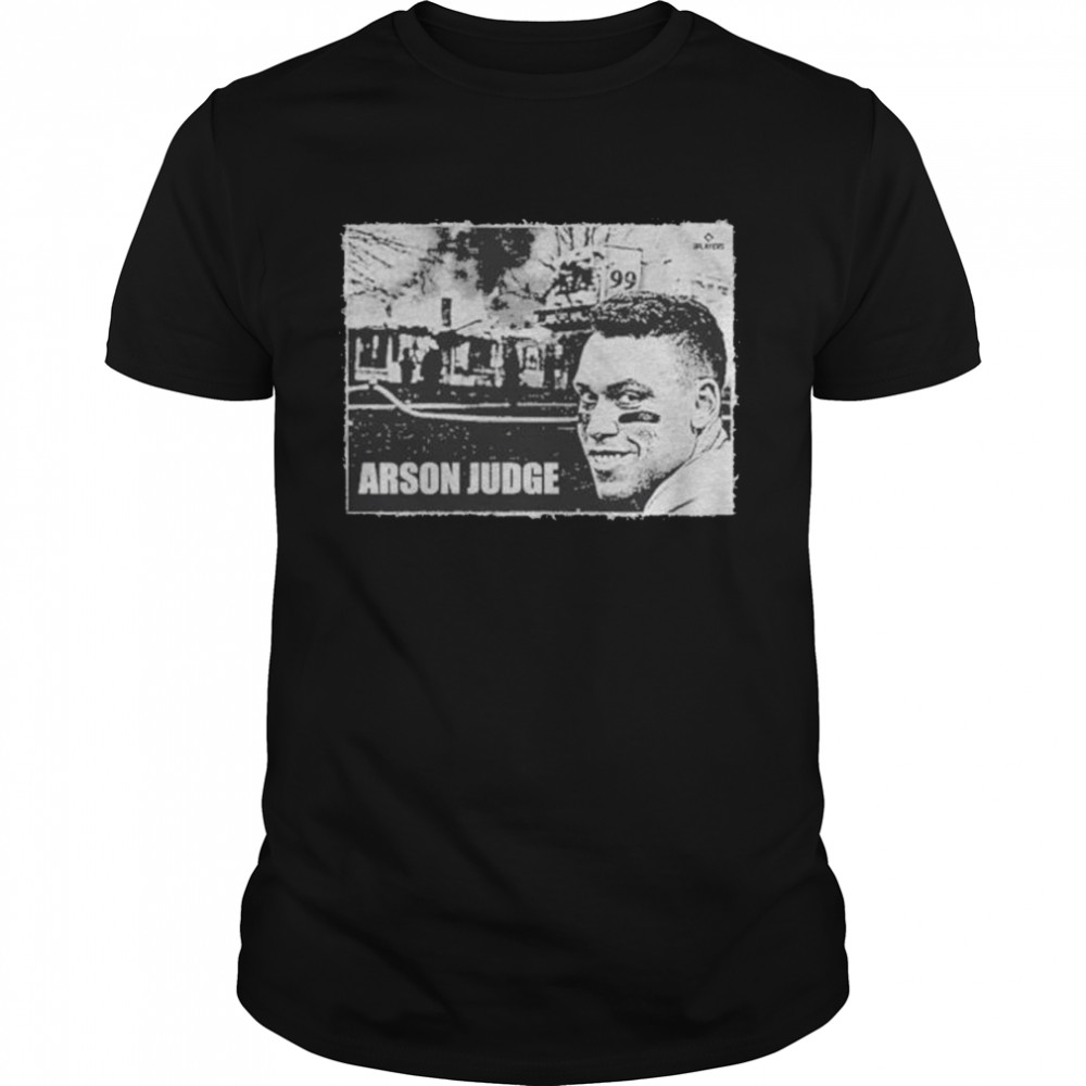 Aaron judge has set fire to the hot stove shirt