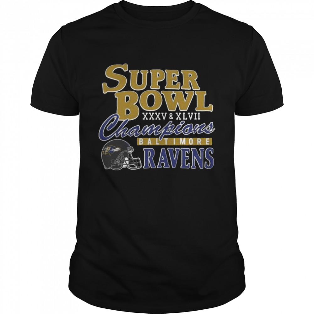 Baltimore ravens homage super bowl classics tri-blend 2022 shirt