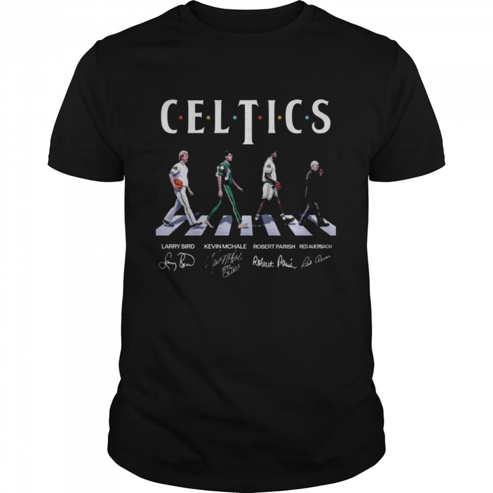 Boston Celtics Team Football Abbey Road Signatures shirt