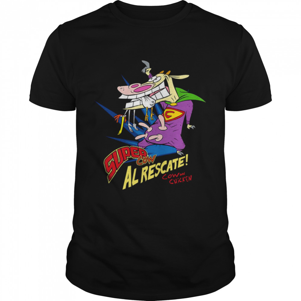 Cartoon Warner Bros Cow And Chicken Super Cow shirt