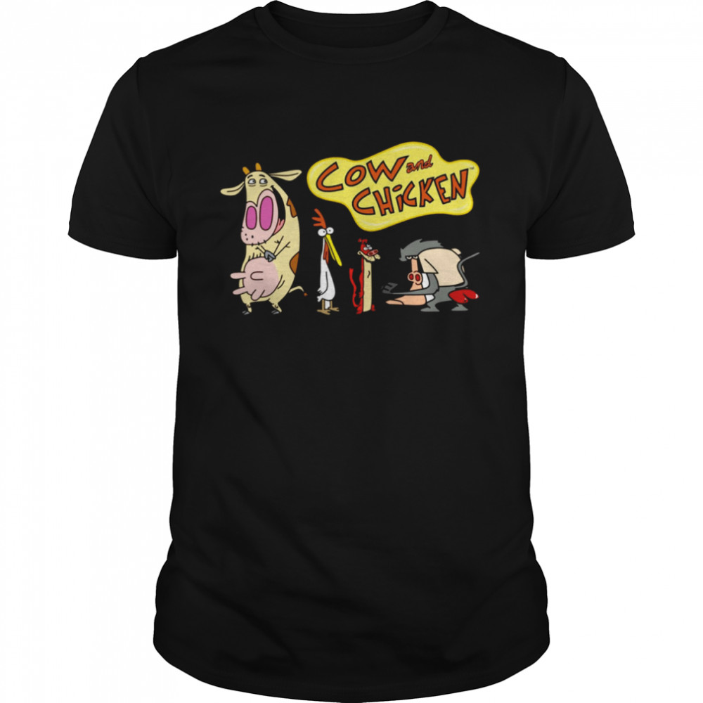 Characters Design Cow And Chicken shirt