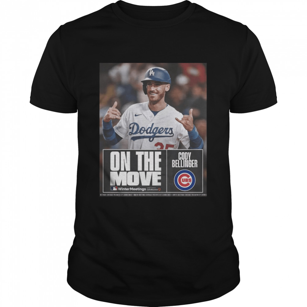 Cody Bellinger on the move winter meetings shirt