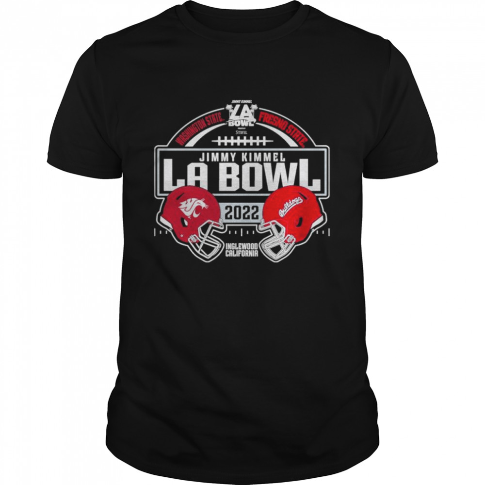 Fresno State Bulldogs vs Washington State Cougars 2022 Jimmy Kimmel LA Bowl Matchup T-Shirt