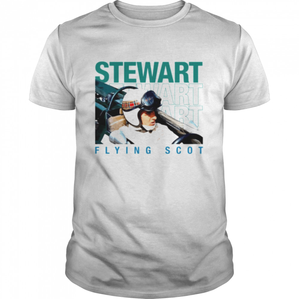 Jackie Stewart Helmet F1 Champion 60s 70s shirt