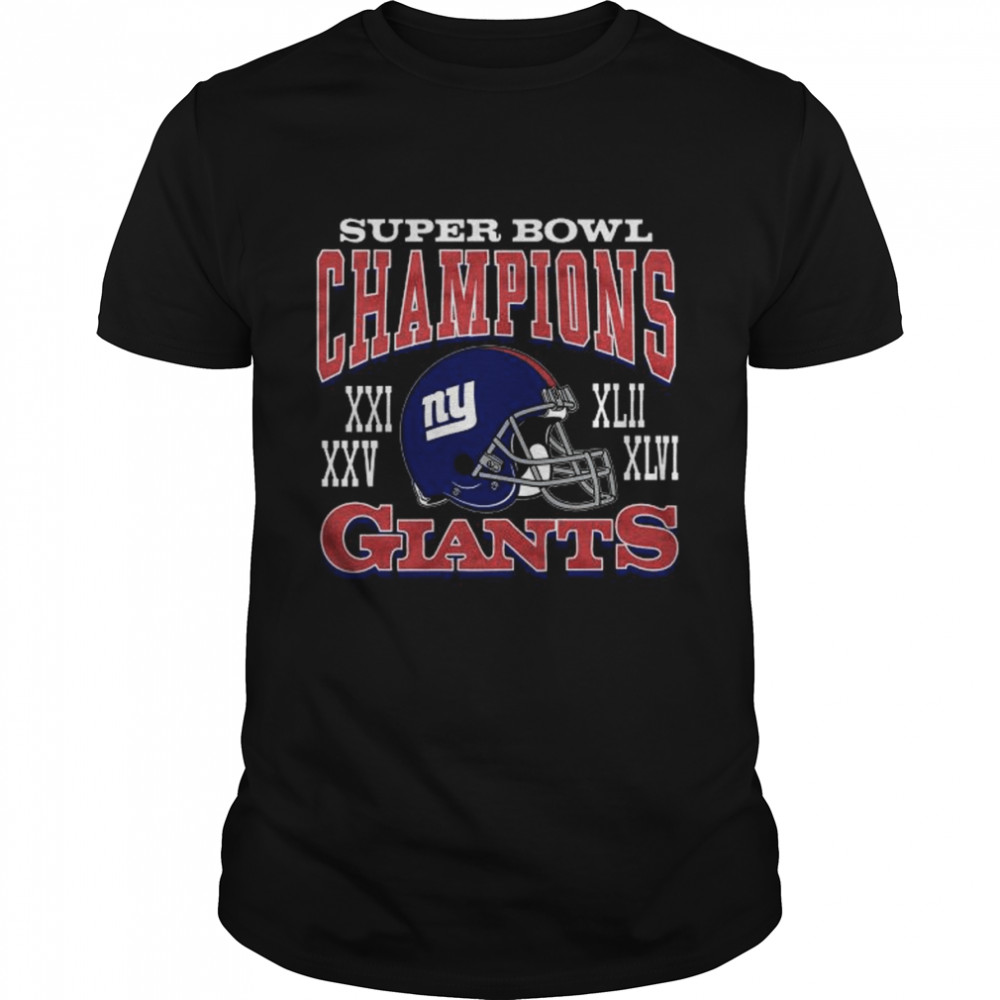 New york giants homage super bowl classics tri-blend 2022 shirt