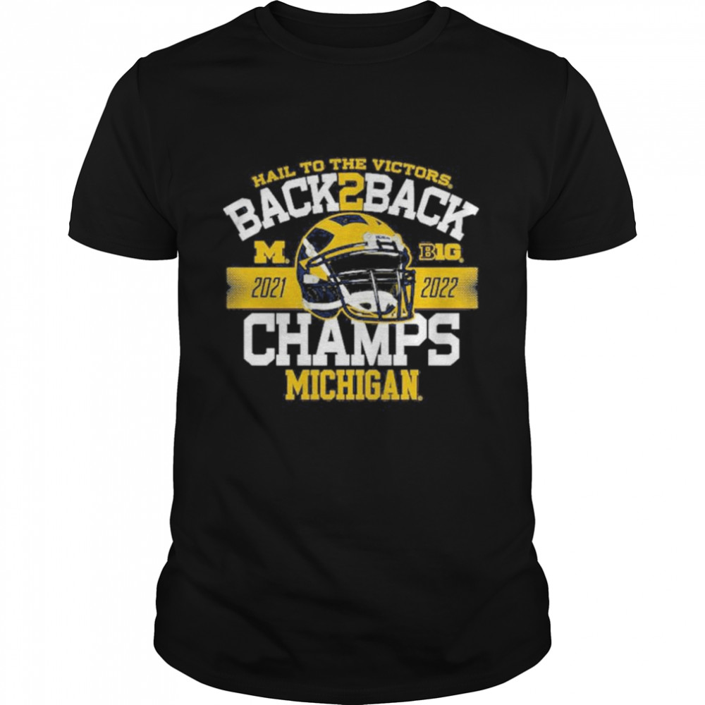 Original michigan wolverines back-to-back 2022 big ten football conference champions shirt