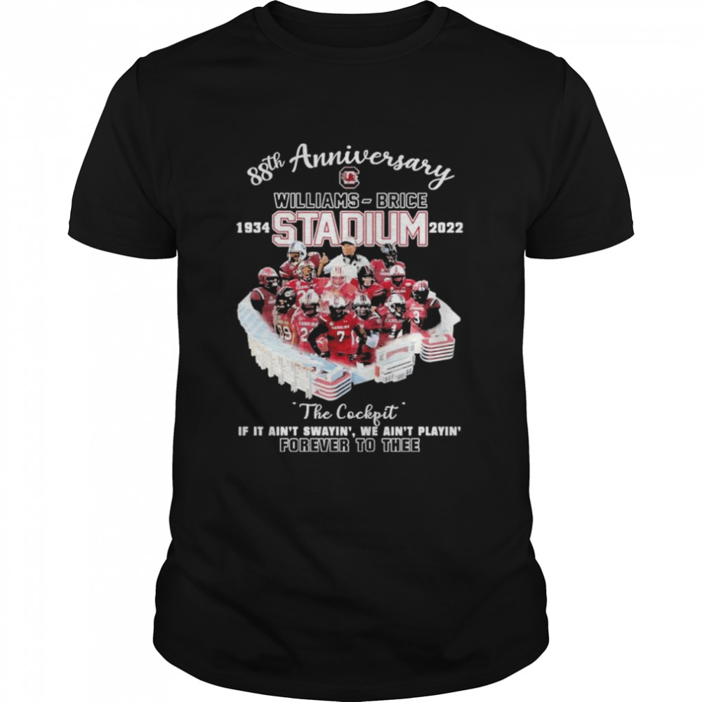 South Carolina Gamecocks 88th anniversary Williams Brice Stadium 1934 2022 The Cockpit forever to three shirt