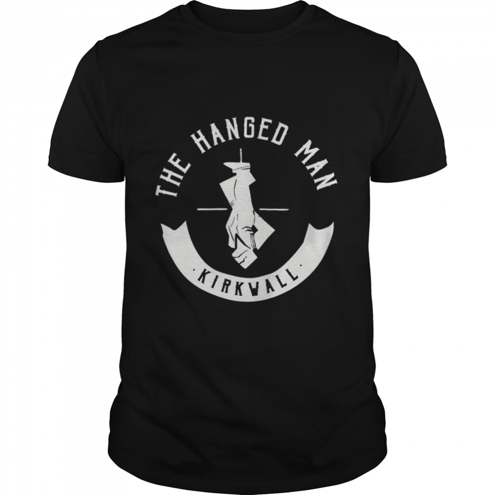 The Hanged Man Pub Kirkwall Logo Dragon Age 2 White Logo shirt