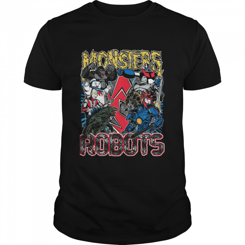 Vintage Monsters Vs Robots shirt