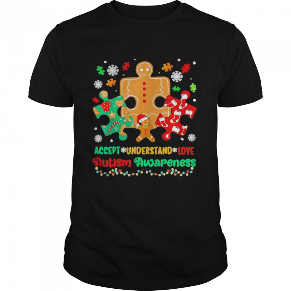 Autism Awareness Accept Understand Love Light Merry Christmas Shirt