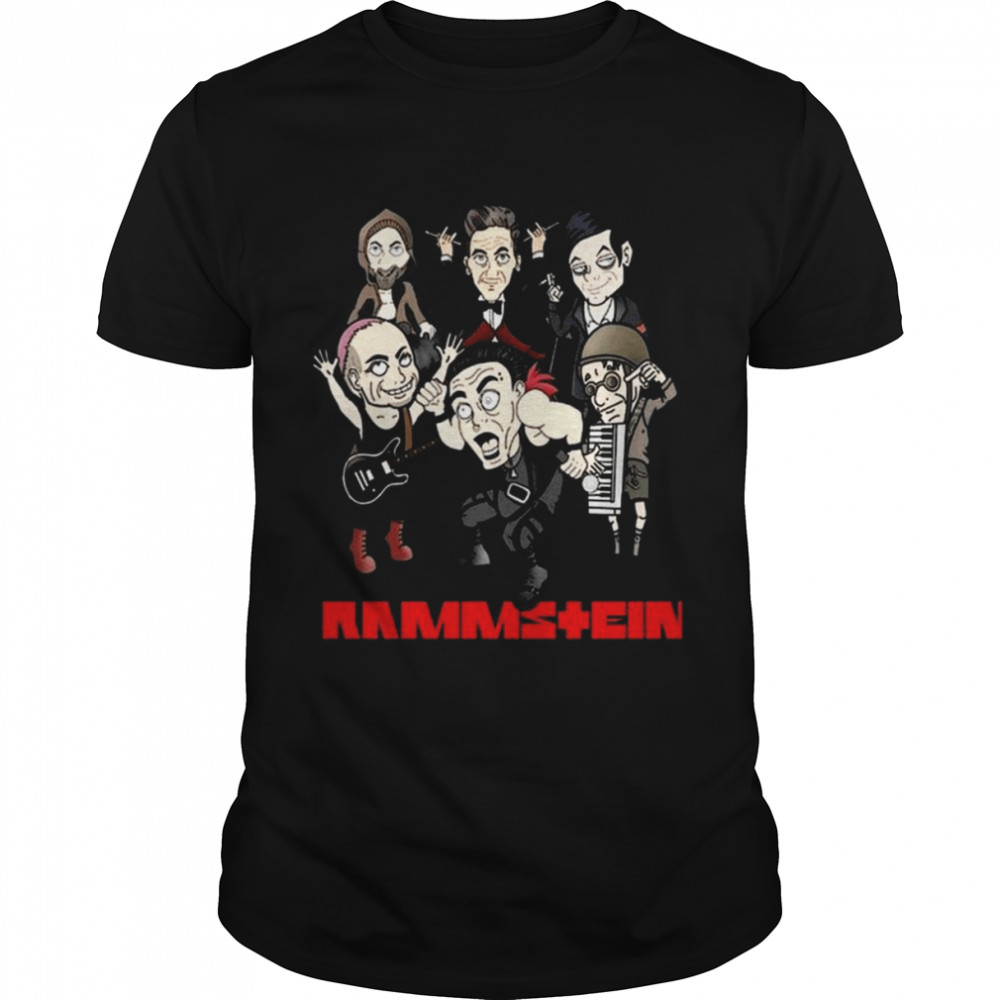 Rammstein Band Cartoon Characters 2022 Vintage Shirt