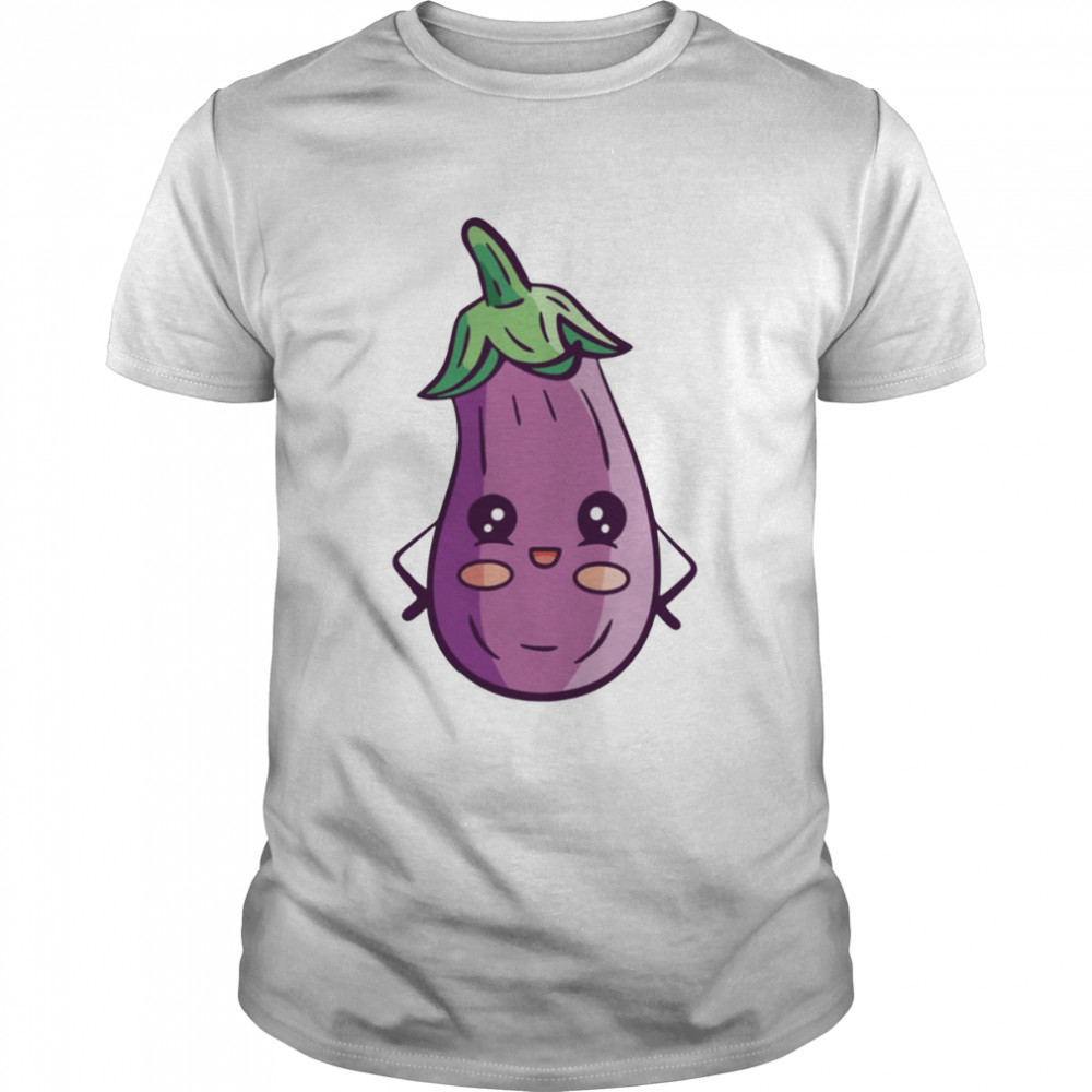 Chibi Cute Vegetable Eggplant shirt