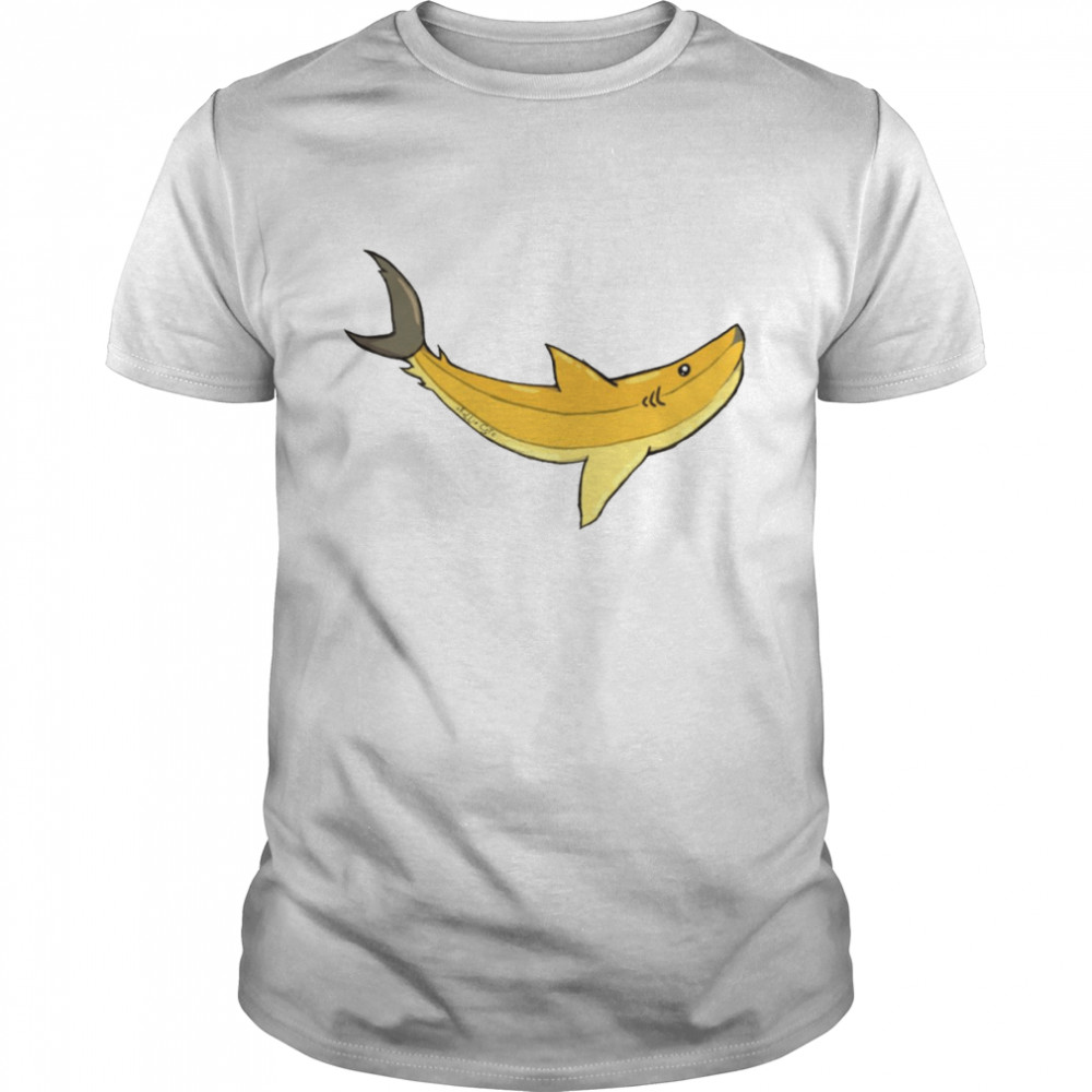 Cute Banana Shark Cartoon Art shirt