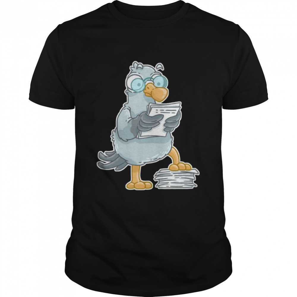 Cute Seagull Reading Art shirt