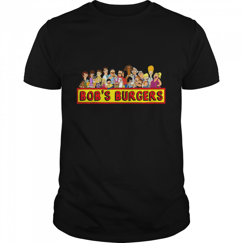 All Characters Group Shot Logo Bob’s Burgers shirt