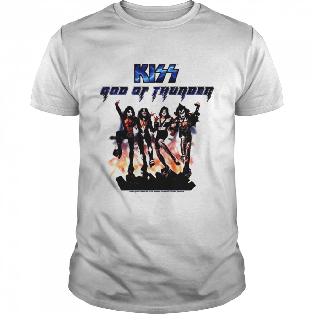 God Of Thunder Kiss Rock Band Destroyer Rock Music Graphic shirt