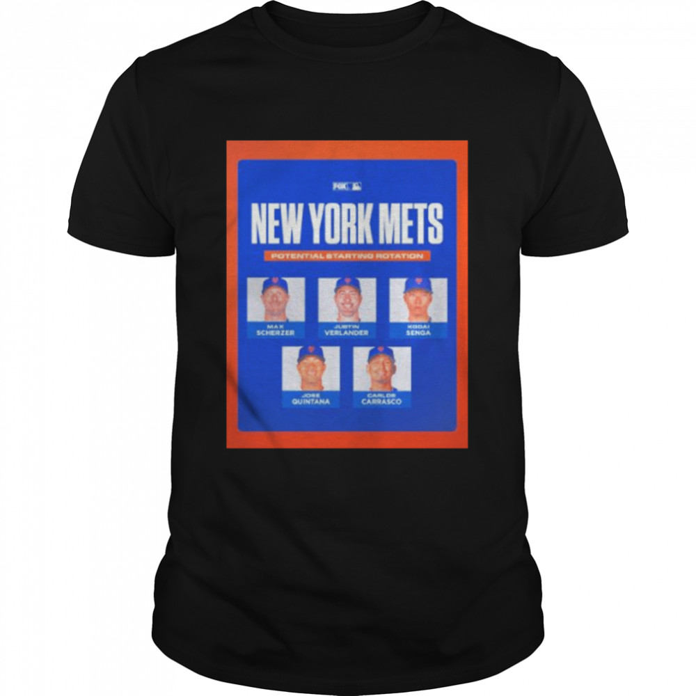 new York Mets potential starting rotation MLB 2023 shirt