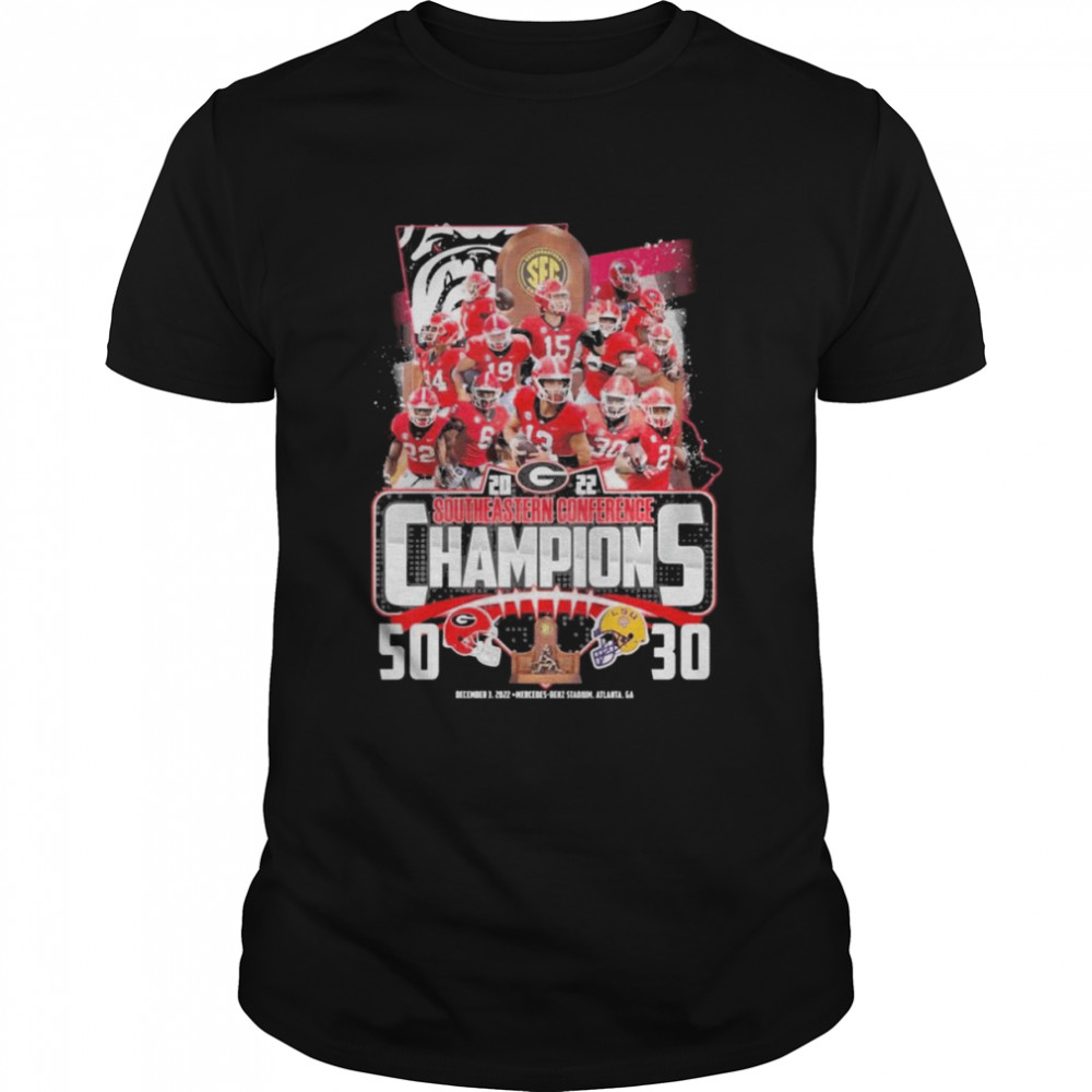 Georgia Bulldogs 2022 Southeastern Conference Champions 50-30 LSU Tigers Shirt