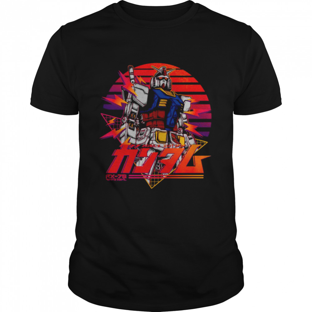 Gundam Rx 78 Retro Sunset Mobile Suit Gundam shirt