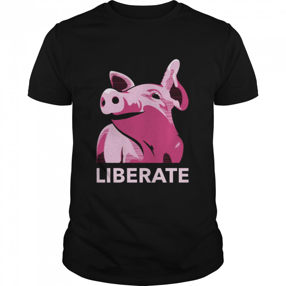 Liberate Pig No Background Electric Pink shirt