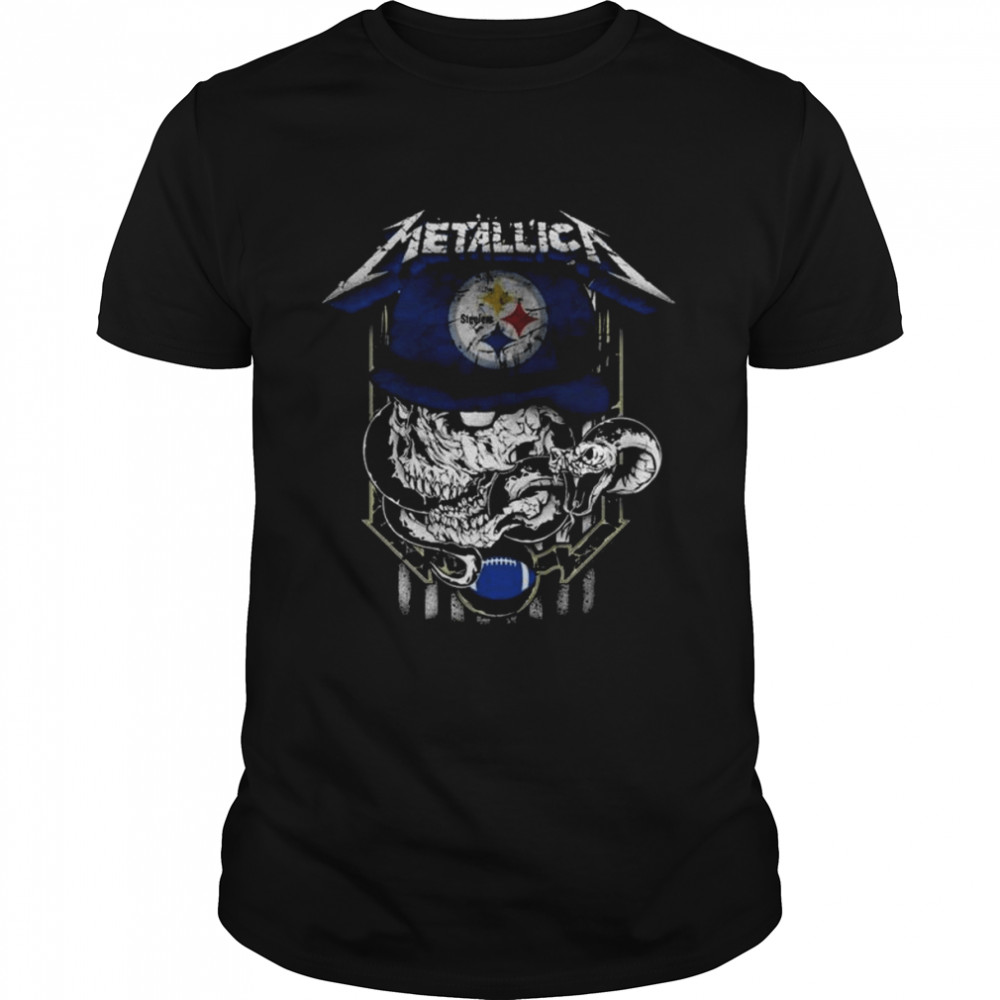 Metallica Skull Snake Pittsburgh Steelers NFL Shirt